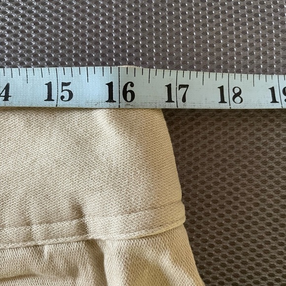 Khaki Christopher & Banks Button Down Skirt Stretchy Size 10 - Picture 5 of 8